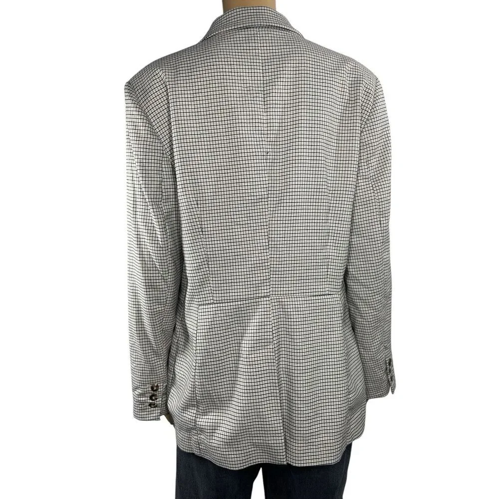 Sanctuary  Blazer Coat Size Large Black Beige One‎ Button Women